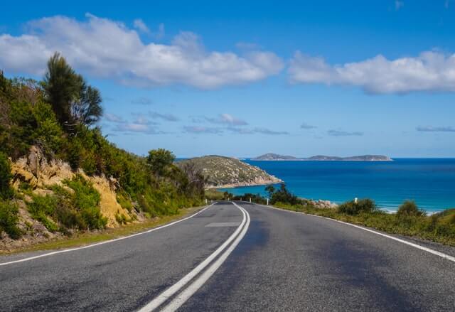 Curved Road on the Sunshine Coast