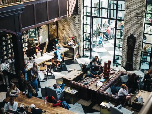People working in a Coffee Shop