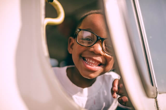A kid having fun