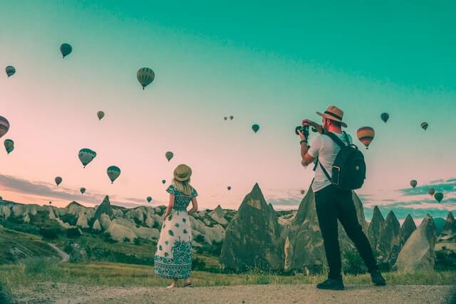 A photographer in Capadocia