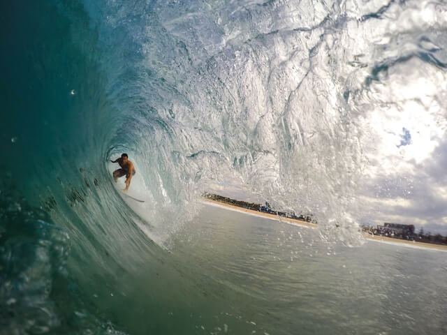 a man surfing in Senegal
